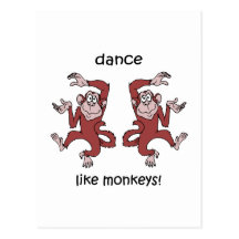 Danse comme des singes ! cartes postales