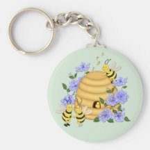 Danse d'abeille porte-clés