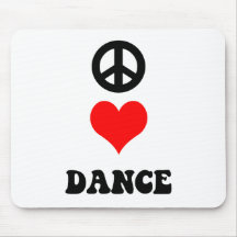 Danse d'amour de paix tapis de souris