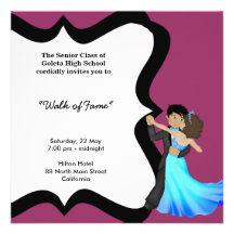 Danse de bal de promo cartons d'invitation personnalisés