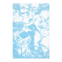 DANSE de CARNAVAL, blanc doucement bleu Motifs Pour Papier À Lettre