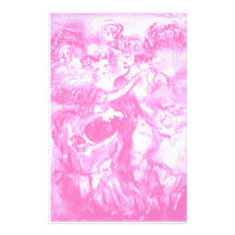 DANSE de CARNAVAL, blanc rose lumineux Papier À Lettre Customisable