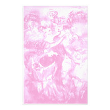 DANSE de CARNAVAL, blanc rose Papier À Lettre