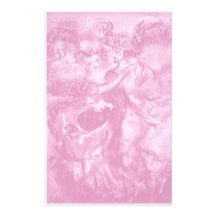 DANSE de CARNAVAL, rose antique doux Papier À Lettre Personnalisé