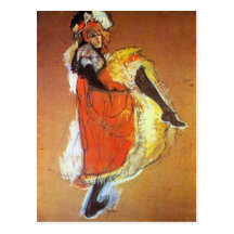 Danse de Jane Avril par Toulouse-Lautrec Cartes Postales