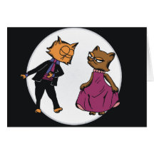 Danse de lune de Loki et de premier mai Carte De Vœux