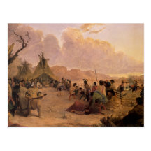 Danse de médecine par Eastman, Natif américain vin Carte Postale