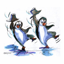 Danse de pingouins photos en relief