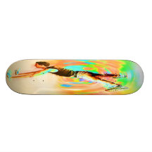 Danse de rue, vert/jaunes/oranges, NO--Sil't Plateau De Skateboard