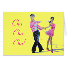 Danse de salon de Cha Cha Cha Cartes De Vœux