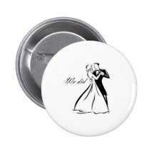 Danse démodée de couples de mariage badges