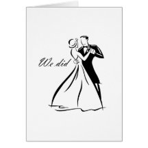 Danse démodée de couples de mariage carte
