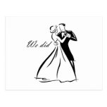 Danse démodée de couples de mariage cartes postales