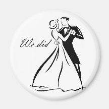 Danse démodée de couples de mariage aimants pour réfrigérateur