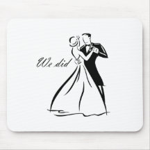 Danse démodée de couples de mariage tapis de souris