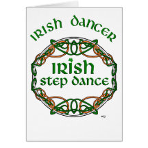 Danse irlandaise d'étape cartes de vœux
