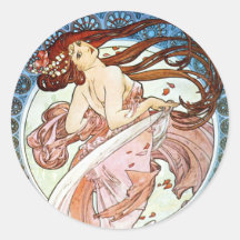 Danse, Mucha Adhésifs Ronds