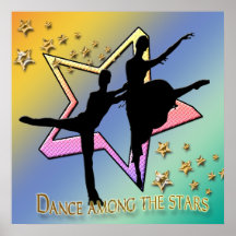 Danse parmi l'affiche d'étoiles
