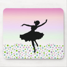 Danse parmi les étoiles - coucher du soleil rose tapis de souris