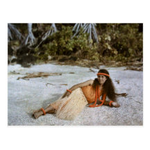 Danse polynésienne Wahine/fille de danse polynésie Cartes Postales