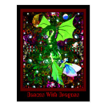Danses avec des dragons carte postale