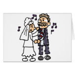 Danses de jeune mariée avec la danse de mariage de cartes
