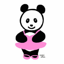 Danseur classique de panda de Kawaii Photo Sculpture