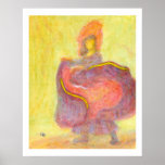Danseur dans le costume chinois, affiche