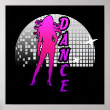 Danseur de boule de disco posters
