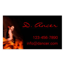 danseur de flamenco modèle de carte de visite