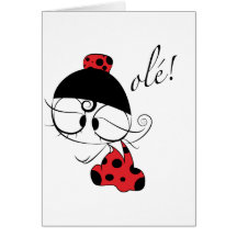 Danseur de flamenco vieux ! carte de vœux
