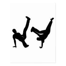 danseur de hip hop carte postale