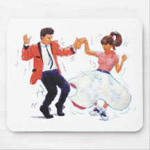 danseur d'oscillation avec des chaussures de jupe  tapis de souris