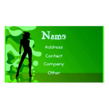 Danseur en vert cartes de visite personnelles