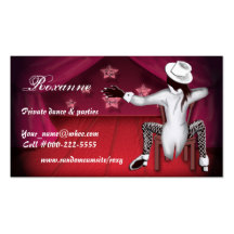 danseur privé cartes de visite professionnelles