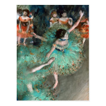 Danseur vert (danseuse Verte) Edgar Degas Cartes Postales