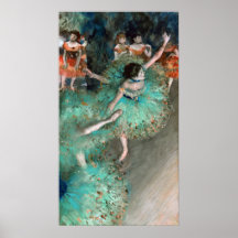 Danseur vert (danseuse Verte) Edgar Degas Poster