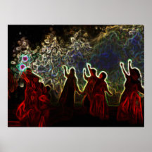 "Danseurs au néon". Peinture/Poster.Art pour votre