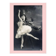 Danseurs classiques vintages invitation personnalisable