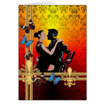 Danseurs de tango carte de vœux