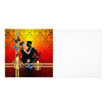 Danseurs de tango cartes de vœux avec photo