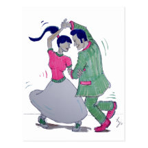 danseurs d'oscillation cartes postales