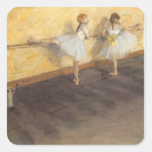 Danseurs pratiquant au barre par Edgar Degas Adhésifs