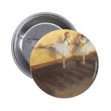 Danseurs pratiquant au barre par Edgar Degas Badges