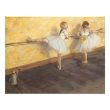 Danseurs pratiquant au barre par Edgar Degas Faire-parts