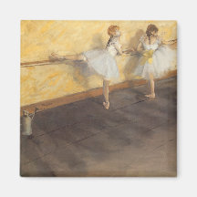 Danseurs pratiquant au barre par Edgar Degas Aimant