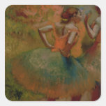 Danseurs utilisant les jupes vertes, c.1895 adhésifs