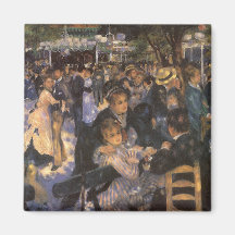 Dansez à la La Galette de Le Moulin de par Renoir Aimants Pour Réfrigérateur