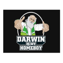 Darwin est mon Homeboy (polychrome) Carte Postale