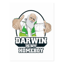 Darwin est mon Homeboy (polychrome) Carte Postale